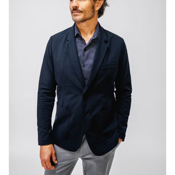 Ministry of Supply Mens Kinetic Blazer XS Navy Notch Lapel Two Button Jacket NWT - Picture 1 of 13